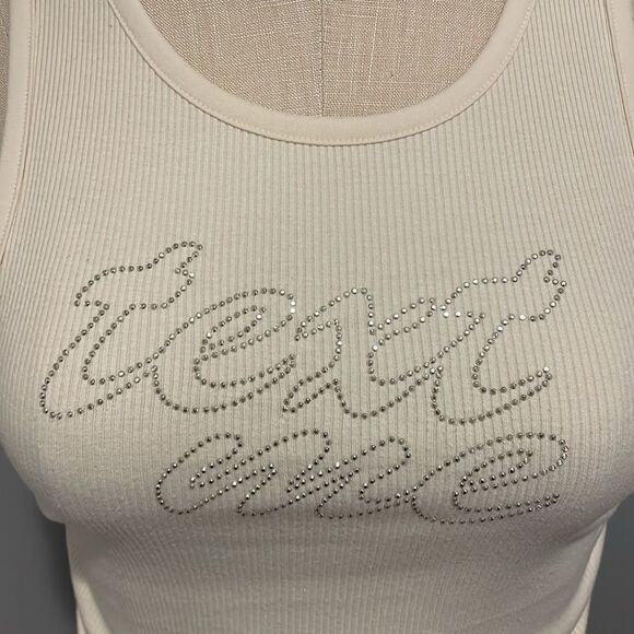 Aerie Text Me Ribbed Crop Tank Top Size XS - Picture 2 of 9